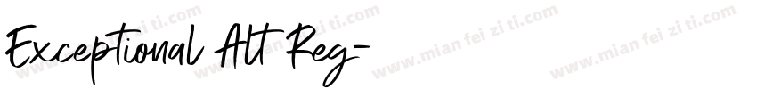 Exceptional Alt Reg字体转换
